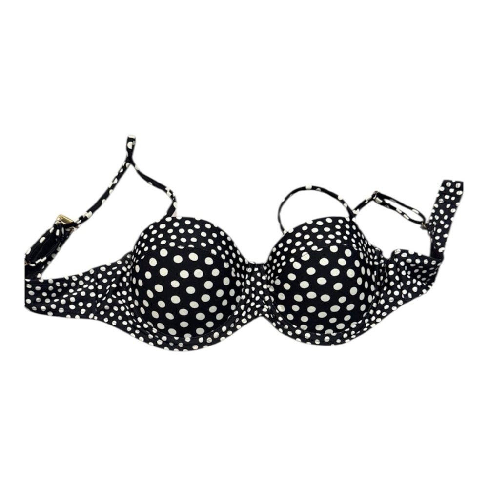 Donatella Polka Dot Black and White Bra Size Medium
